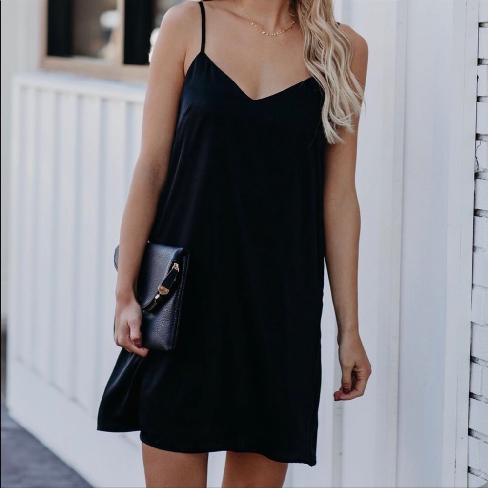 Vici Black Slip Dress